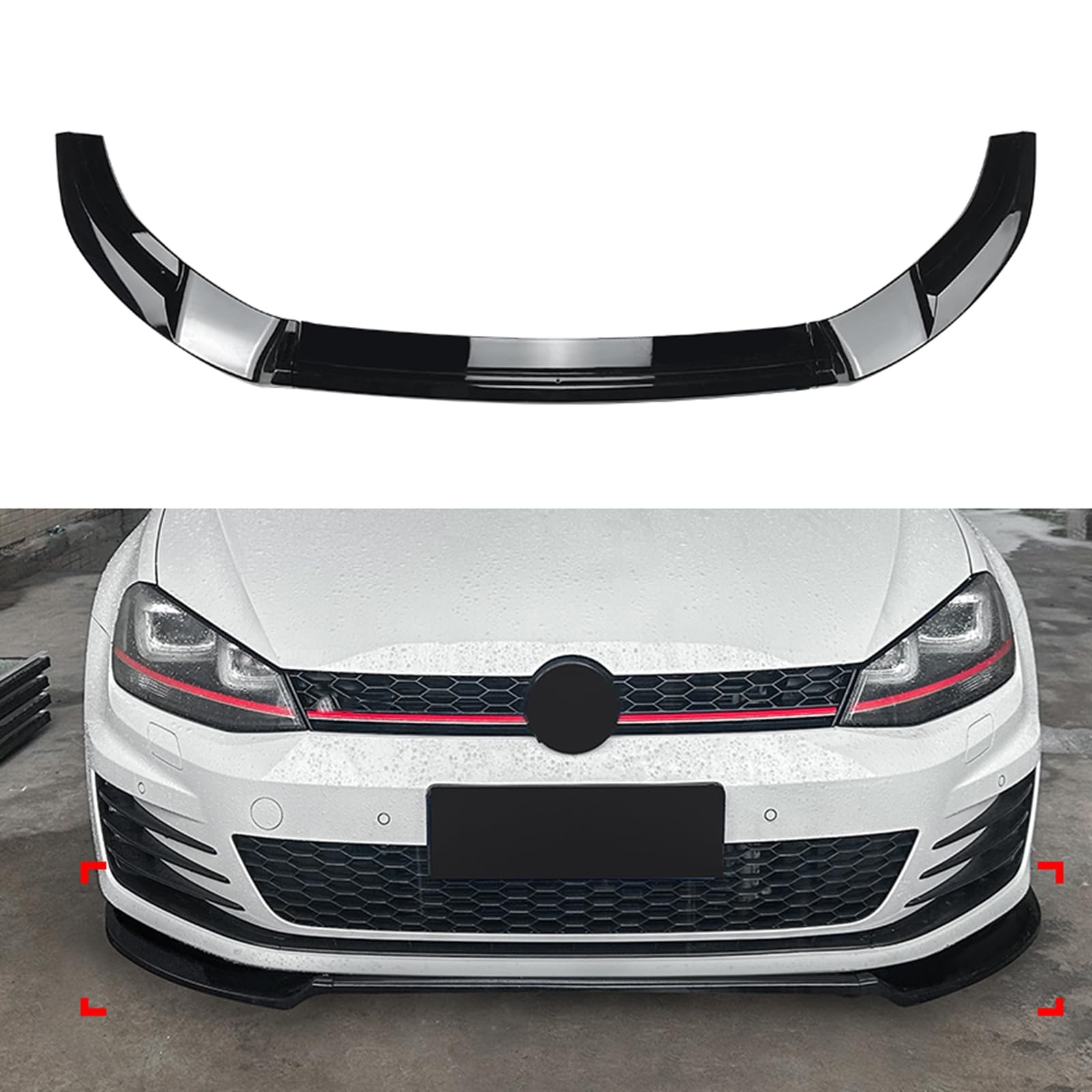 Frontspoilerlippe Kit für VW Golf 7 MK7 GTI Rline 2013-2016 2014 15 von AUSMILA