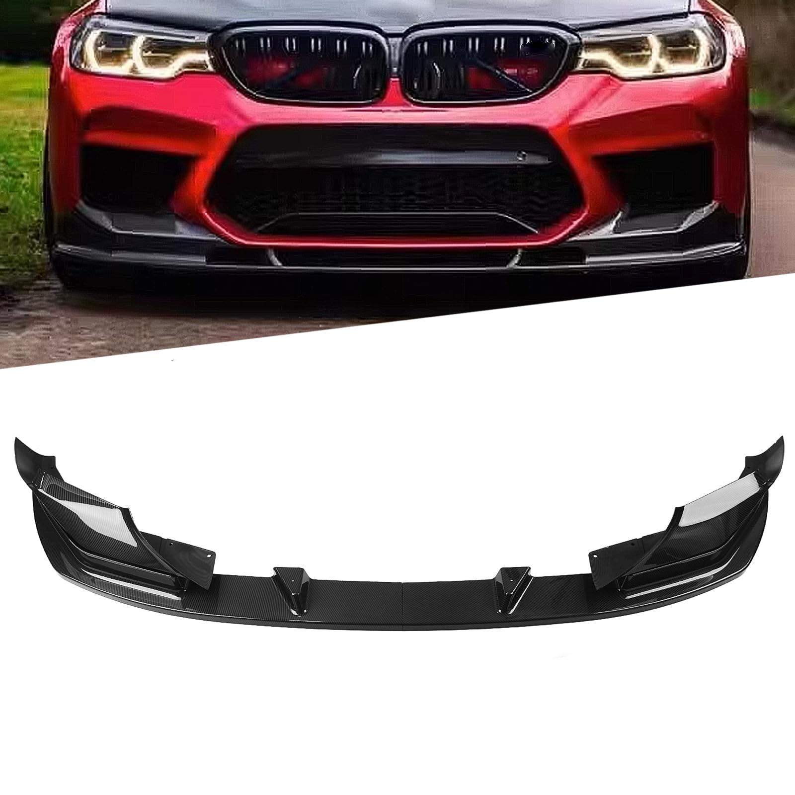 Frontstoßstange Spoiler Splitter Lippenkörper Kit für BMW F90 M5 Competition 2018 2019 2020 von AUSMILA