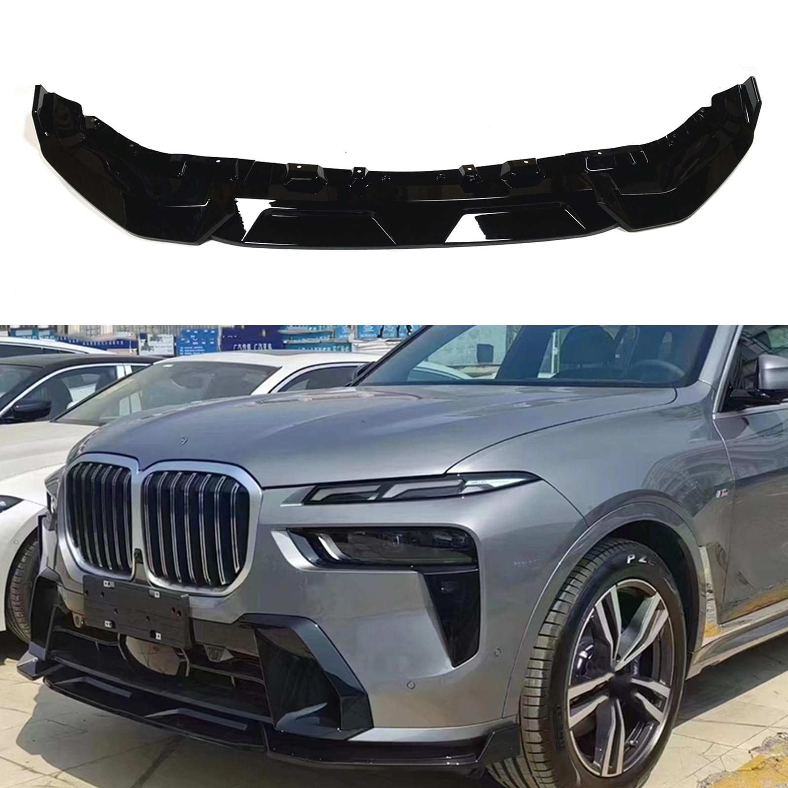 Für BMW G07 X7 2023-2024 Auto Frontstoßstange Spoiler Splitter Lippenkörper Kit von AUSMILA