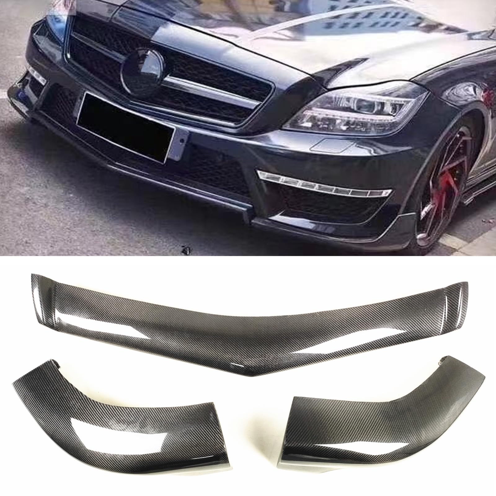 Karbonfaser-Frontstoßstangen-Splitterlippe für Mercedes Benz W218 CLS63 R 2011–2014 von AUSMILA