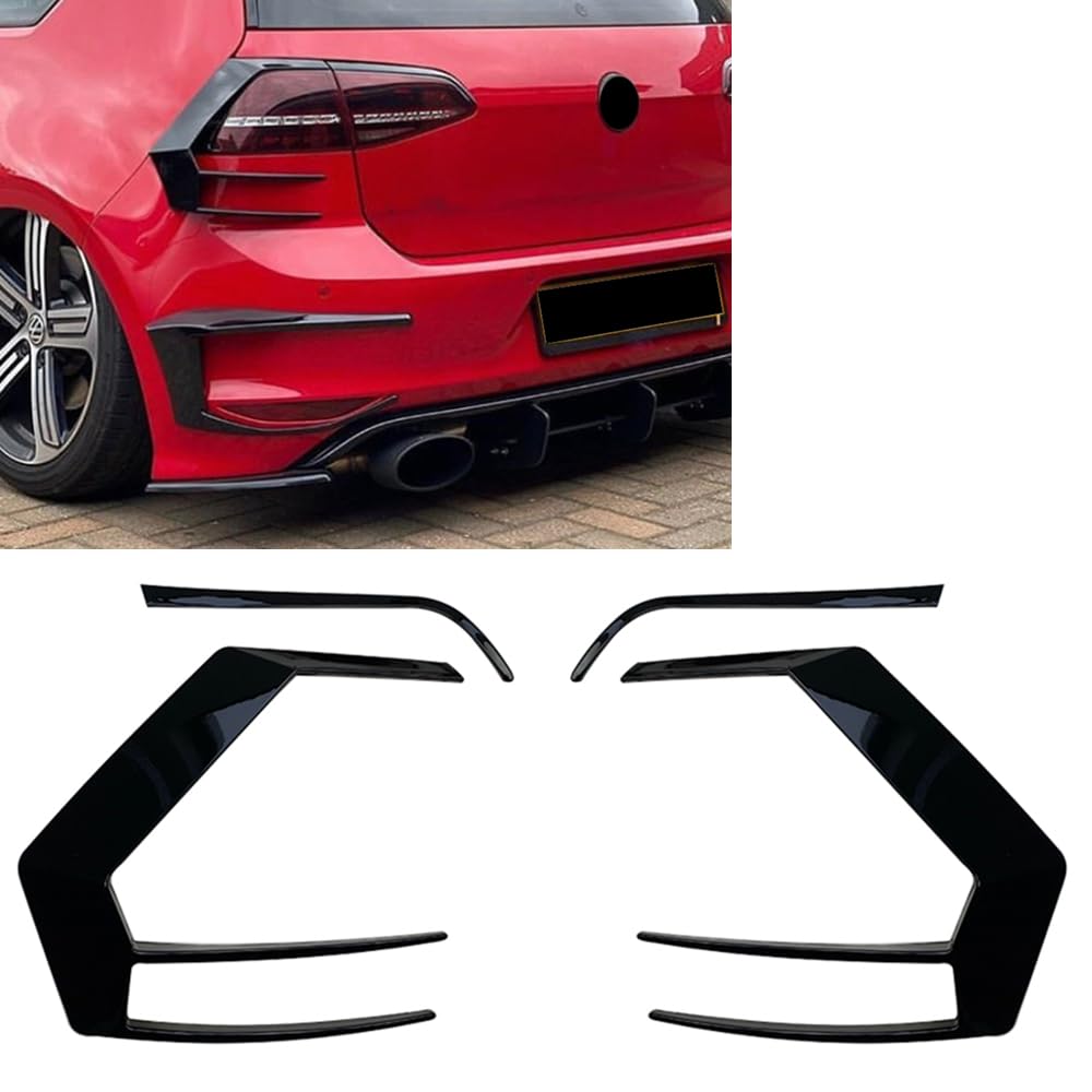 Rücklichtblende links und rechts, schwarz, für VW Golf 7 GTI MK7 2013–16 von AUSMILA