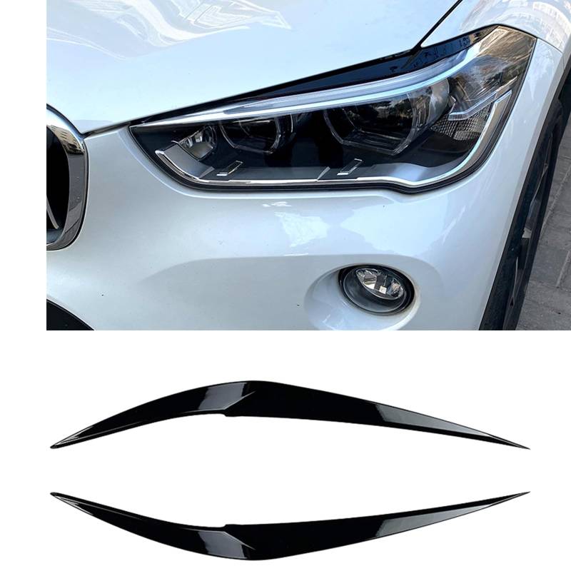 Scheinwerfer-Augenbrauen Trim für BMW X1 F48 2016-2021 2017 L + R von AUSMILA