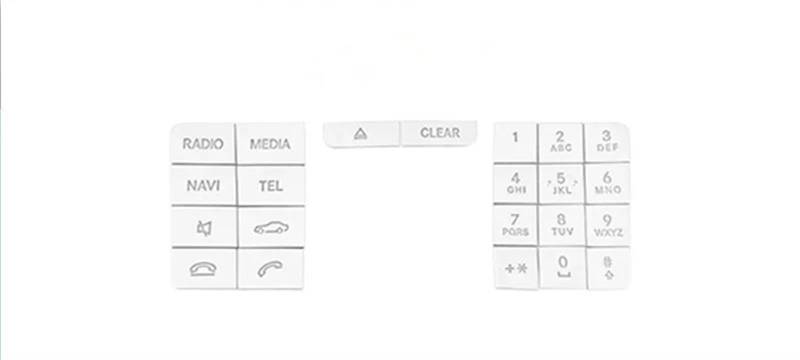 AUTEBGV Kompatibel Mit Benz Für CLA C117 Für A W176 2013 2014 2015 2016 2017 2018 Mittelkonsole CD Multimedia Tasten Aufkleber Verkleidung Auto Tasten Aufkleber(C) von AUTEBGV
