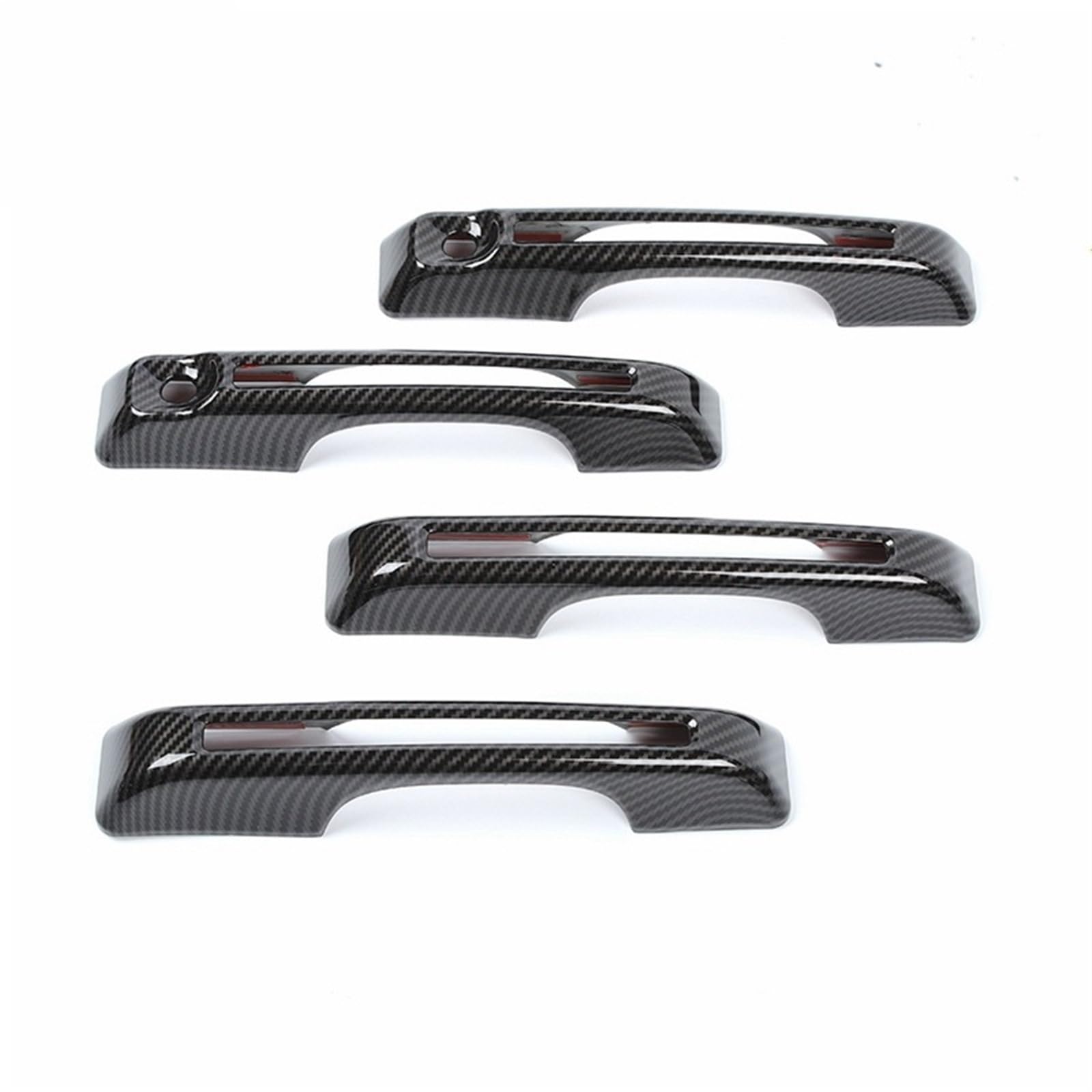 AUTEBGV Kompatibel Mit Ford Für Bronco 2021 2022 2023 2024 Autotürgriffabdeckung Autozubehör Auto Außentürgriff Dekorationsschale Außentürgriffe Blenden(Carbon Fiber 4 pcs) von AUTEBGV