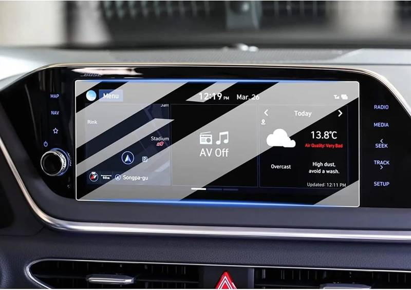 AUTEBGV Kompatibel Mit Hyundai Für Sonata 2020 2021 2022 2023 10,25 Zoll Auto-GPS-Navigations-LCD-Bildschirm Aus Gehärtetem Glas Displayschutzfolie GPS Navigation Schutzfolie von AUTEBGV