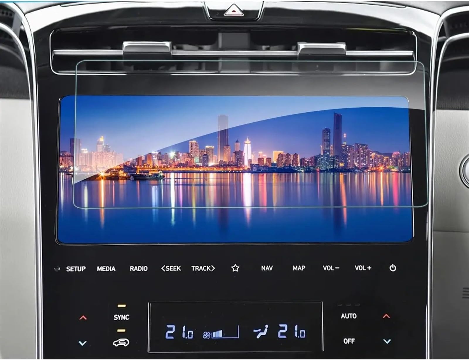 AUTEBGV Kompatibel Mit Hyundai Für Tucson NX4 2021 2022 2023 Auto-GPS-Navigation 10 Zoll Gehärtetes Glas Und Armaturenbrett-Bildschirmfolie GPS Navigation Schutzfolie(10INCH GPS) von AUTEBGV