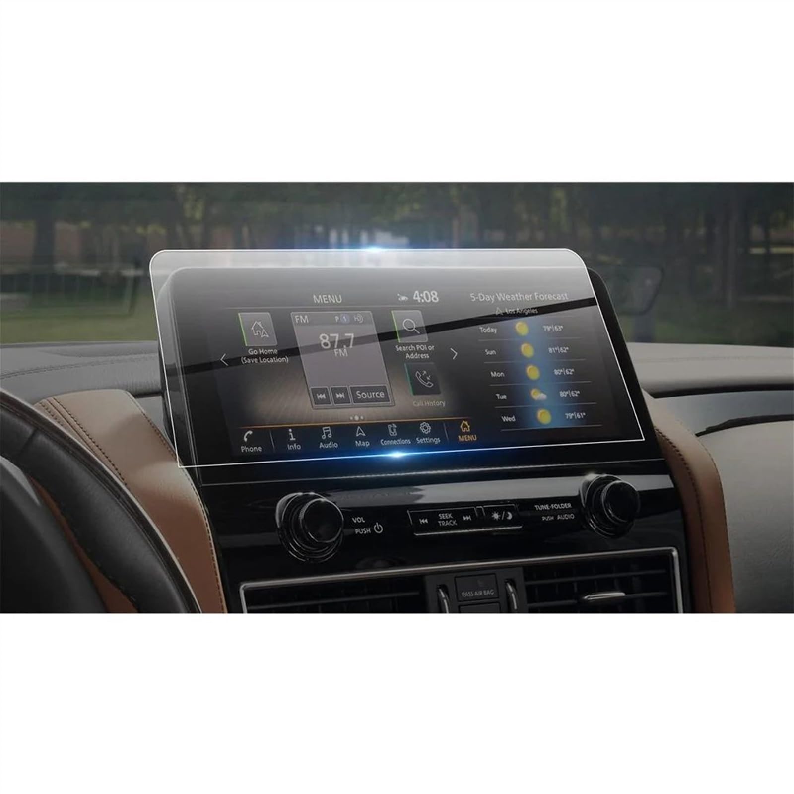 AUTEBGV Kompatibel Mit Infiniti Für QX80 2023, 12,3 Zoll, Auto-GPS-Navigation, PET-Displayschutzfolie, Auto-Innenausstattung, 2 Stück GPS Navigation Schutzfolie von AUTEBGV