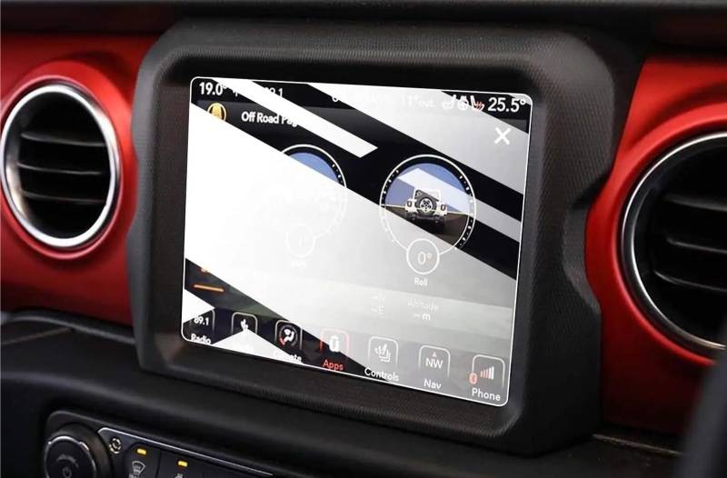 AUTEBGV Kompatibel Mit Jeep Für Wrangler JL 2018 2019 2020 2021 7 Zoll 8 Zoll Auto GPS-Navigation Displayschutzfolie Aus Gehärtetem Glas GPS Navigation Schutzfolie(8inch GPS) von AUTEBGV