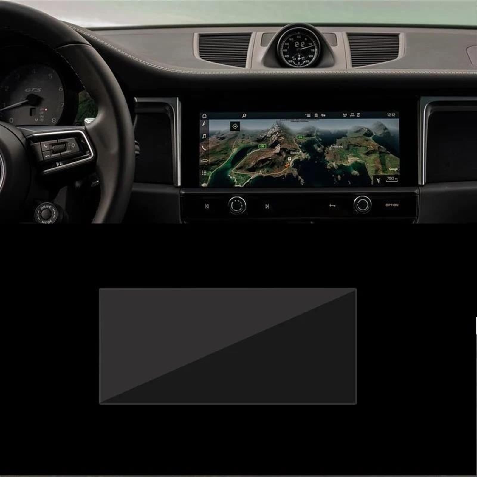 AUTEBGV Kompatibel Mit Porsche Für Macan 2022 2023 Auto-GPS-Navigation LCD-Bildschirm Displayschutzfolie Aus Gehärtetem Glas GPS Navigation Schutzfolie von AUTEBGV