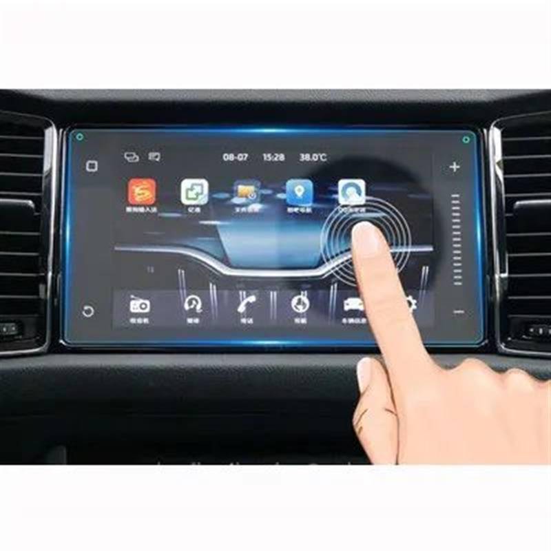 AUTEBGV Kompatibel Mit Skoda Für Kodiaq Für Karoq 2016 2017 2018 2019 6,5 Zoll 8 Zoll 9 Zoll Auto-GPS-Navigation Displayschutzfolie Aus Gehärtetem Glas GPS Navigation Schutzfolie(9 inch) von AUTEBGV