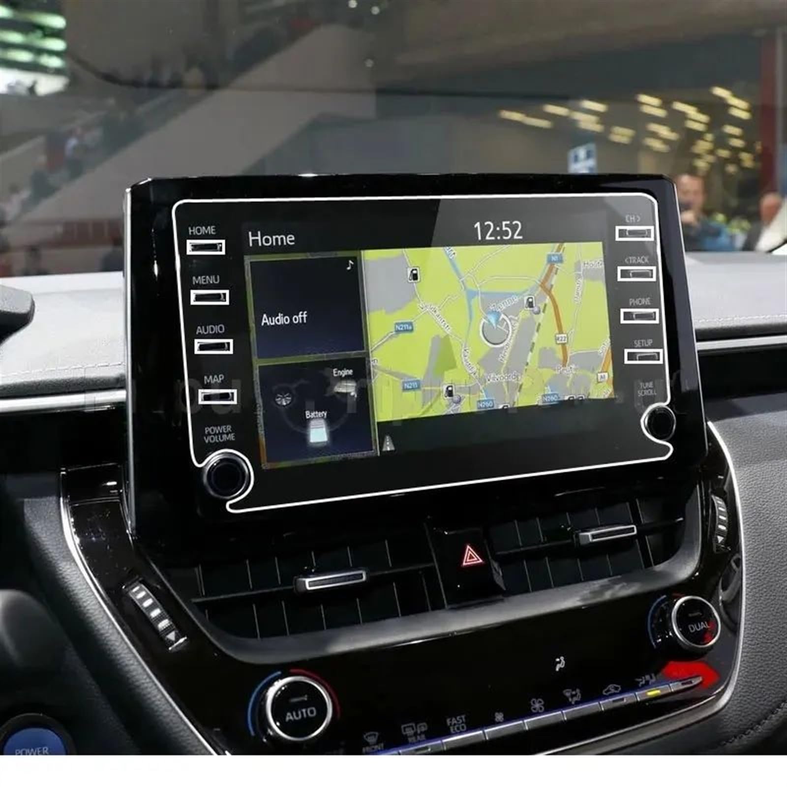 AUTEBGV Kompatibel Mit Toyota Für Camry 2021 2022 9 Zoll Auto GPS Navigation Displayschutzfolie Aus Gehärtetem Glas GPS Navigation Schutzfolie von AUTEBGV