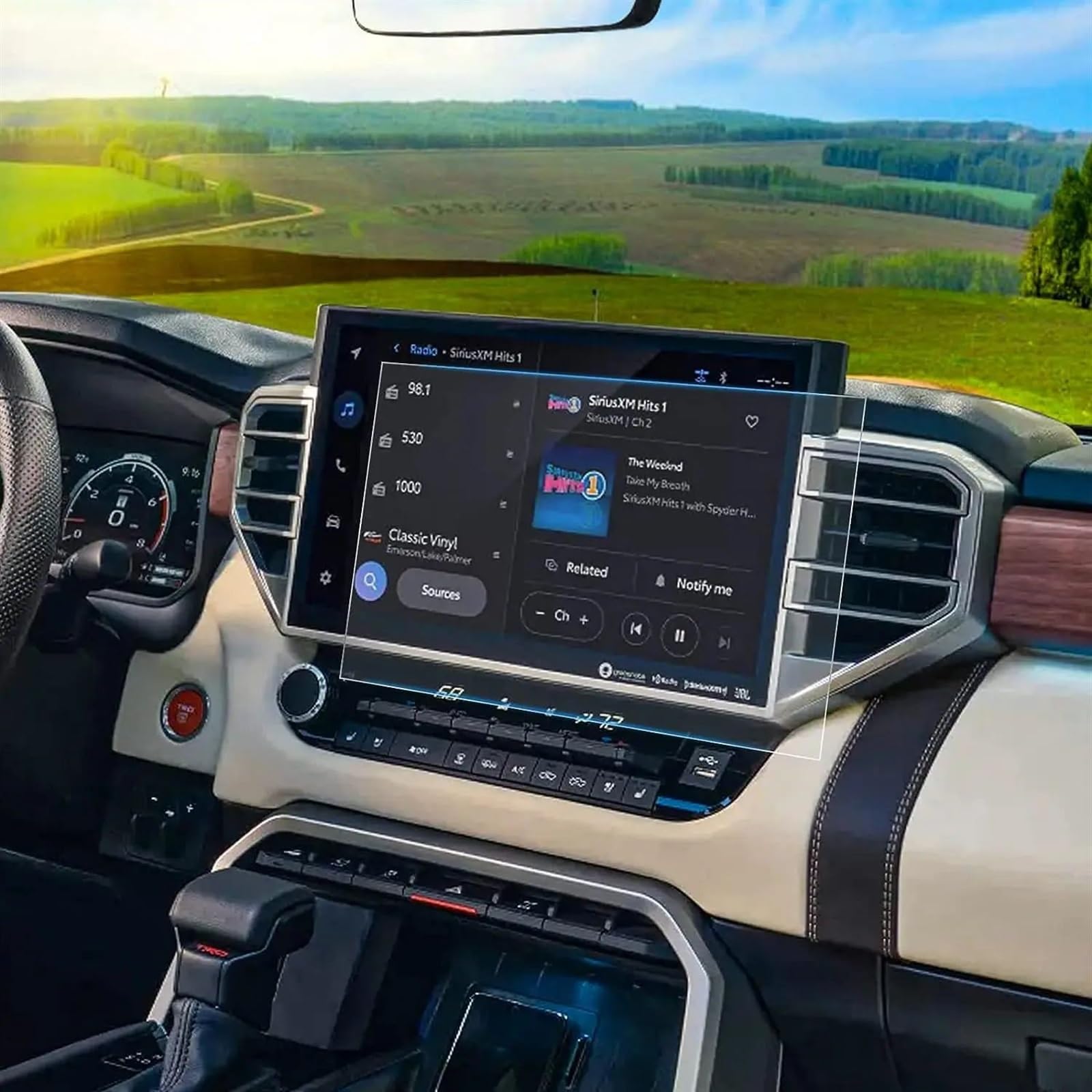 AUTEBGV Kompatibel Mit Toyota Für Tundra 2022 2023 Auto-GPS-Navigation 14-Zoll-Displayschutzfolie Aus Gehärtetem Glas GPS Navigation Schutzfolie von AUTEBGV