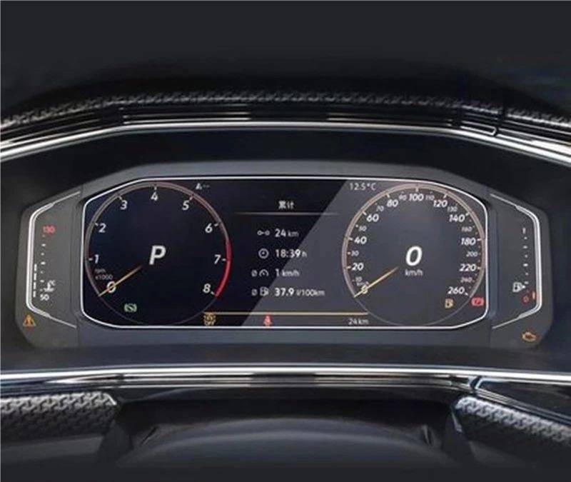 AUTEBGV Kompatibel Mit VW Für Arteon 2 Discover Pro 2019 2020 2021 9,2 Zoll Auto-GPS-Navigation Und Armaturenbrett-Displayschutzfolie Aus Gehärtetem Glas GPS Navigation Schutzfolie(Instrument) von AUTEBGV