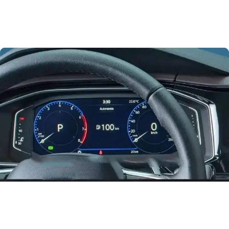 AUTEBGV Kompatibel Mit VW Für Novo Für Virtus 2023 10,1 Zoll Auto-Armaturenbrett GPS-Navigation LCD-Bildschirm Gehärtetes Glas Displayschutzfolie GPS Navigation Schutzfolie(Instrument) von AUTEBGV