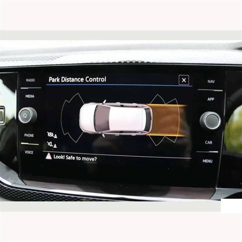 AUTEBGV Kompatibel Mit VW Für Polo 6 2019 2020 2021 2022 Autonavigationsbildschirm 8-Zoll-Displayschutz Aus Gehärtetem Glas GPS Navigation Schutzfolie von AUTEBGV