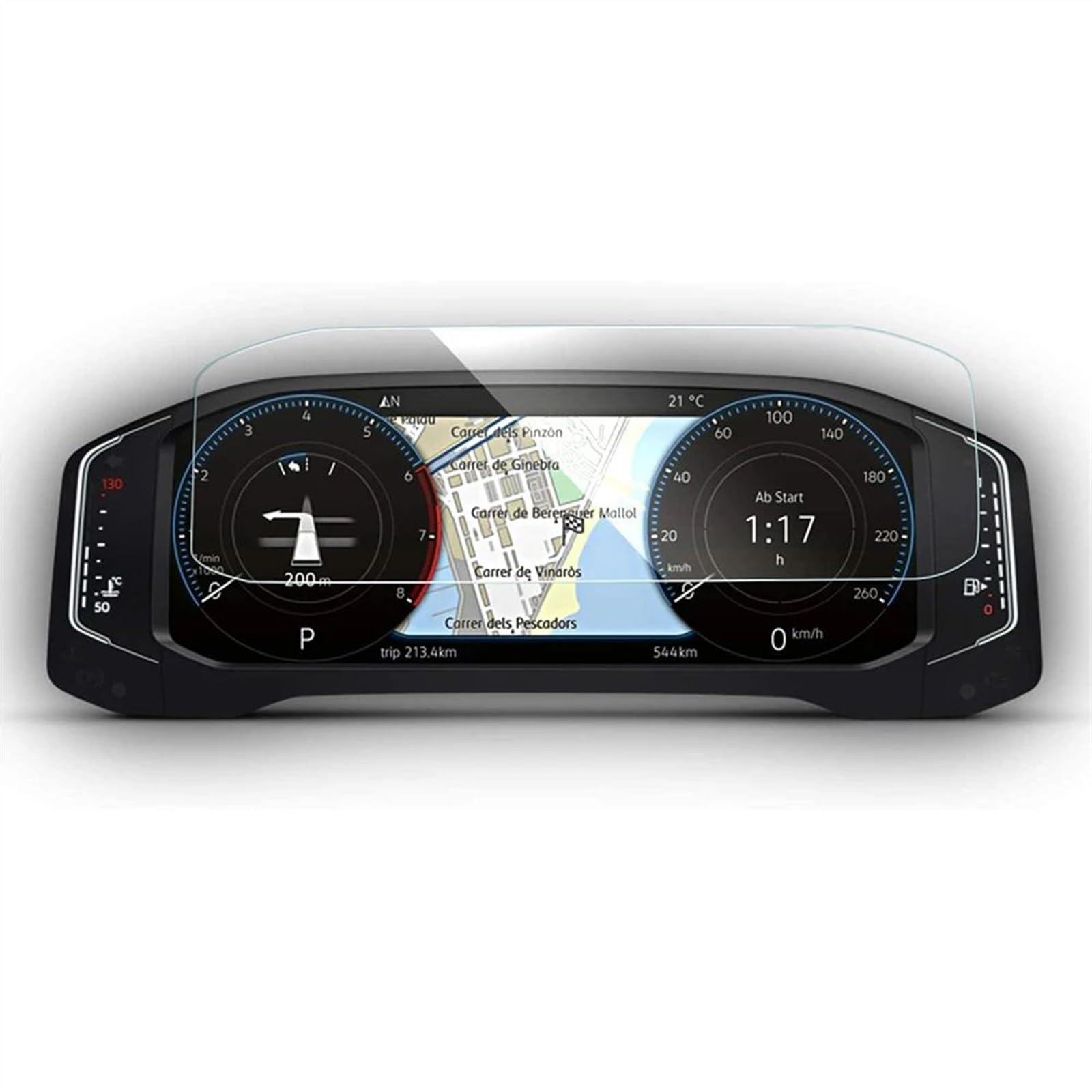 AUTEBGV Kompatibel Mit VW Für Tiguan Mk2 Für Atlas 2021 2022 2023 Autoinstrument Armaturenbrett Displayschutzfolie Aus Gehärtetem Glas GPS Navigation Schutzfolie von AUTEBGV