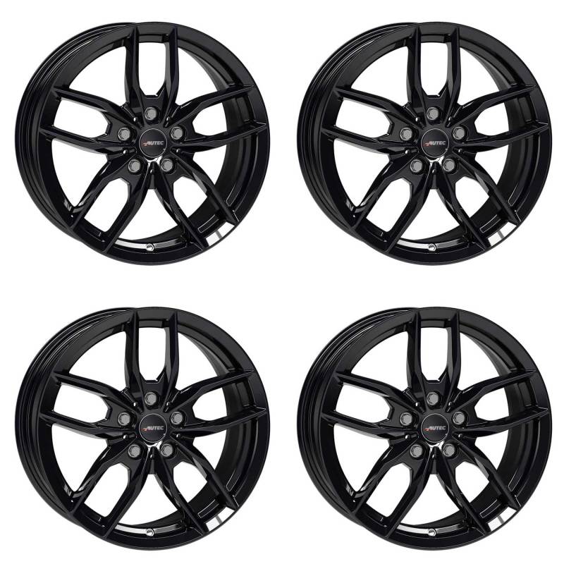 4x AUTEC Felgen Alufelgen BAVARIS 7.0x17 ET54 5x112 Schwarz kompatibel mit BMW 2er 1 von AUTEC