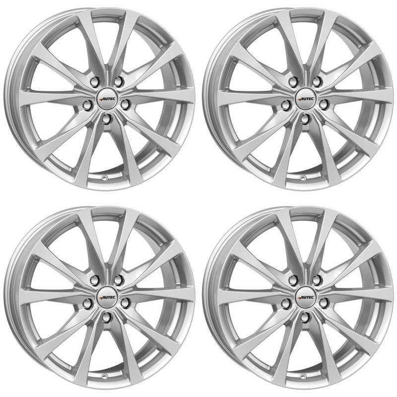 4x AUTEC Felgen Alufelgen BRIXEN 6.5x16 ET46 5x112 Brillantsilber kompatibel mit Audi Q2 A3 von AUTEC