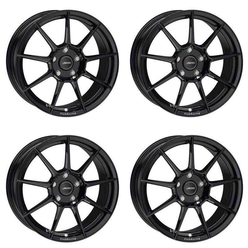 4x AUTEC Felgen Alufelgen CLUBRACING 8.5x19 ET30 5x100 Schwarz kompatibel mit MG ZS von AUTEC