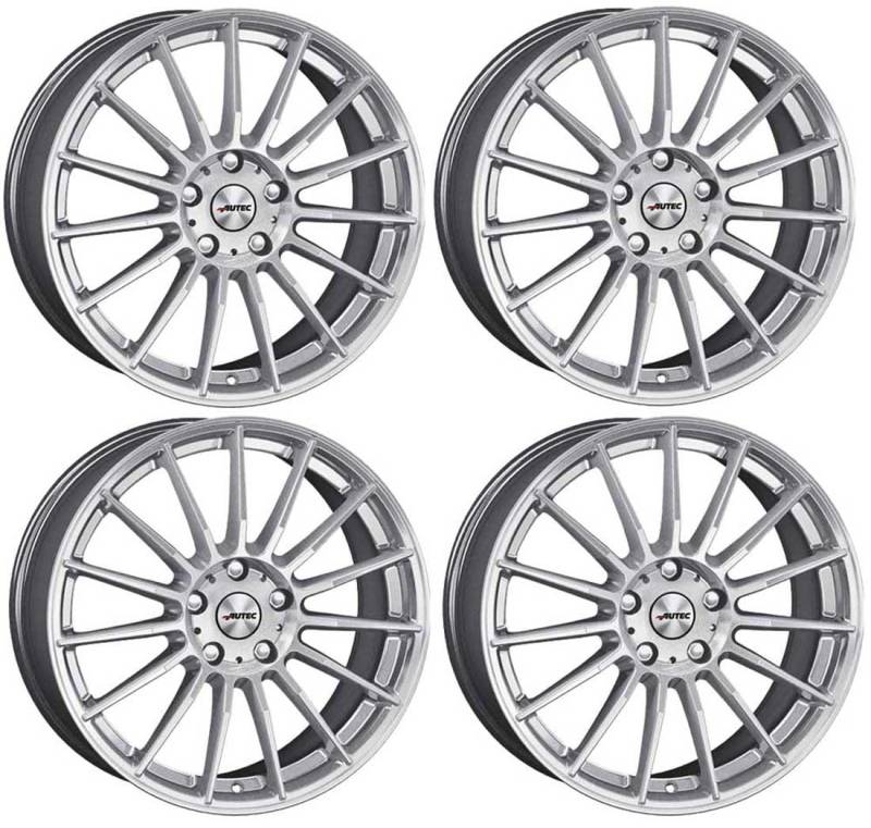 4x AUTEC Felgen Alufelgen LAMERA 8.0x19 ET47 5x112 Hyper Silber kompatibel mit Audi A3 A4 A6 RS 3 S3 S4 TT von AUTEC