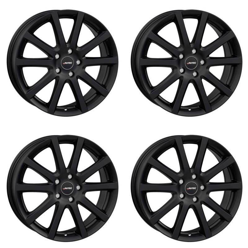 4x AUTEC Felgen Alufelgen SKANDIC 6.5x16 ET40 5x100 Schwarz matt kompatibel mit Seat Ibiza Arona Leon Toledo Cordoba von AUTEC