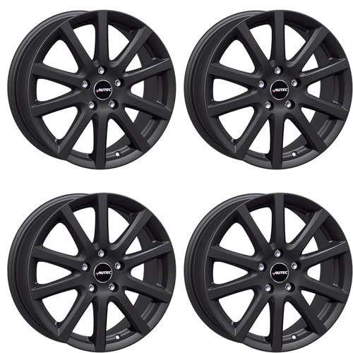 4x AUTEC Felgen Alufelgen SKANDIC ECE 6.5x16 ET47 5x100 Schwarz matt kompatibel mit Seat Ibiza von AUTEC