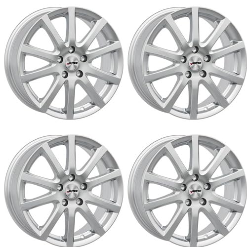 4x AUTEC Felgen Alufelgen SKANDIC ECE 6.5x16 ET50 5x108 Brillantsilber kompatibel mit Ford C-MAX Focus Kuga Mondeo S-MAX Tourneo Connect Transit Connec von AUTEC