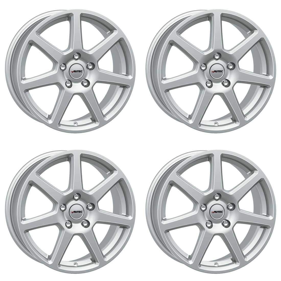 4x AUTEC Felgen Alufelgen TALLIN 6.5x15 ET38 4x100 Brillantsilber kompatibel mit Mitsubishi Colt von AUTEC