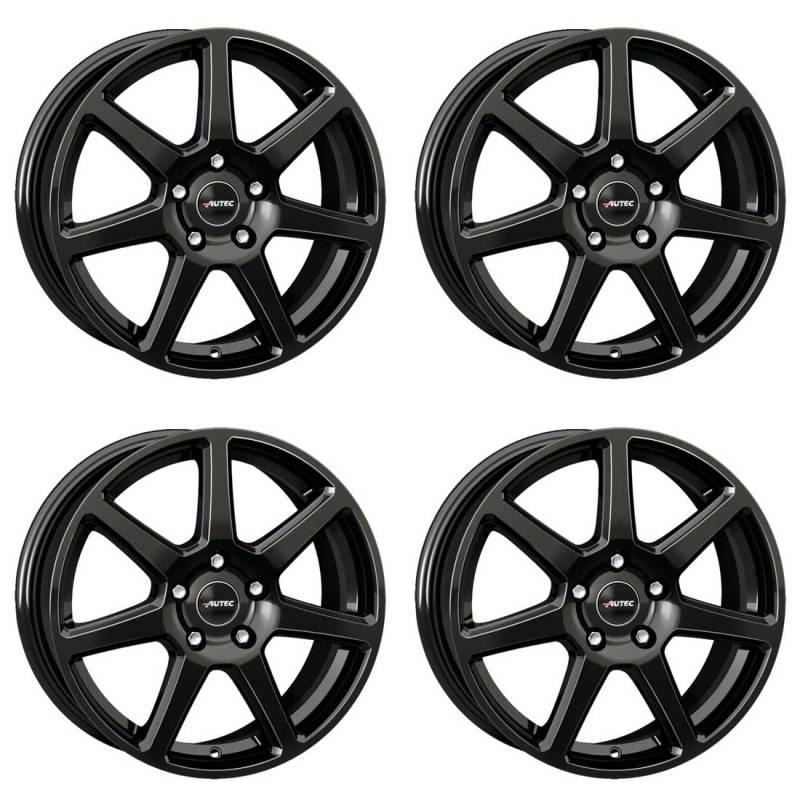 4x AUTEC Felgen Alufelgen TALLIN 6.5x16 ET38 5x112 Schwarz kompatibel mit Mercedes-Benz C A Vito V B CLA Vaneo Marco Polo von AUTEC