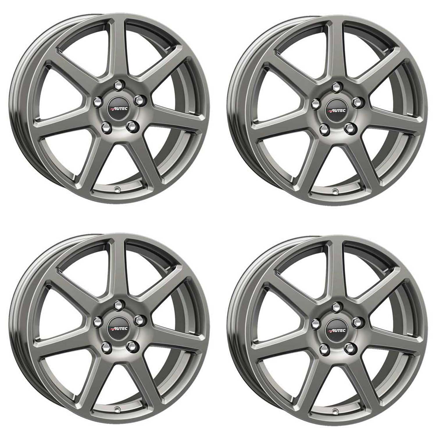 4x AUTEC Felgen Alufelgen TALLIN ECE 6.0x15 ET37 5x100 Titansilber kompatibel mit VW Polo Bora Golf IV New Beetle von AUTEC