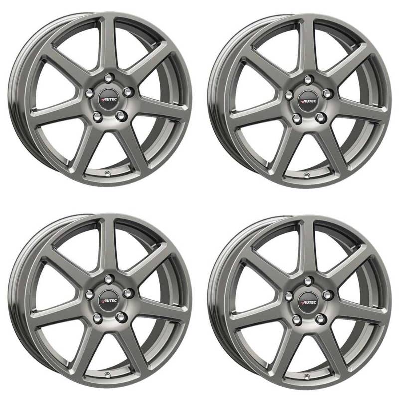 4x AUTEC Felgen Alufelgen TALLIN ECE 6.0x15 ET37 5x100 Titansilber kompatibel mit VW Polo Bora Golf IV New Beetle von AUTEC