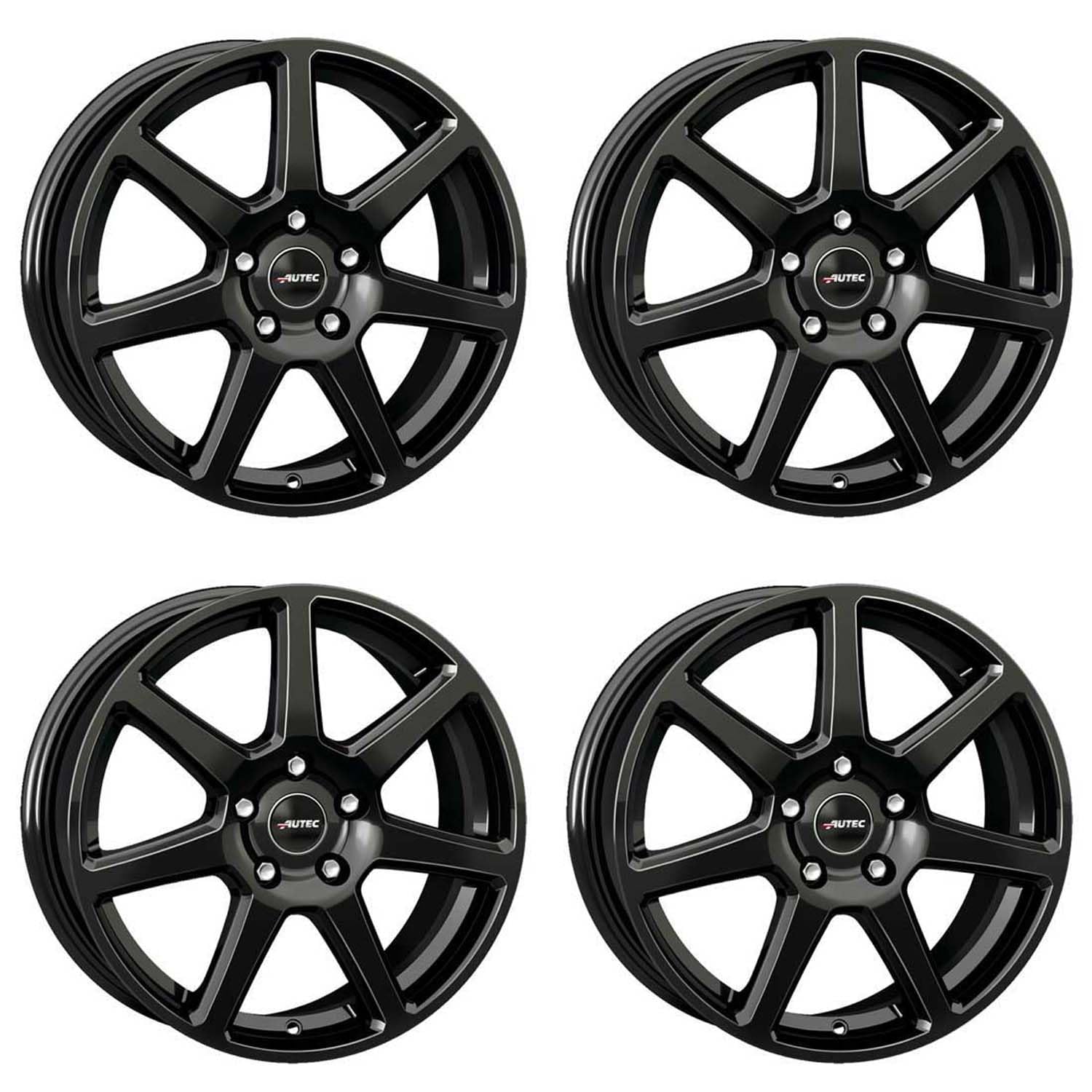 4x AUTEC Felgen Alufelgen TALLIN ECE 6.5x16 ET43 5x112 Schwarz kompatibel mit CUPRA Leon von AUTEC