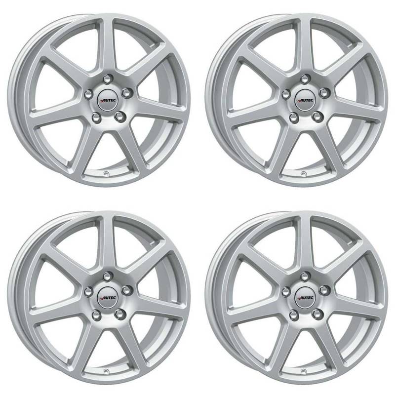 4x AUTEC Felgen Alufelgen TALLIN ECE 6.5x17 ET46 5x112 Brillantsilber kompatibel mit Ford Tourneo Connect Transit Connect von AUTEC