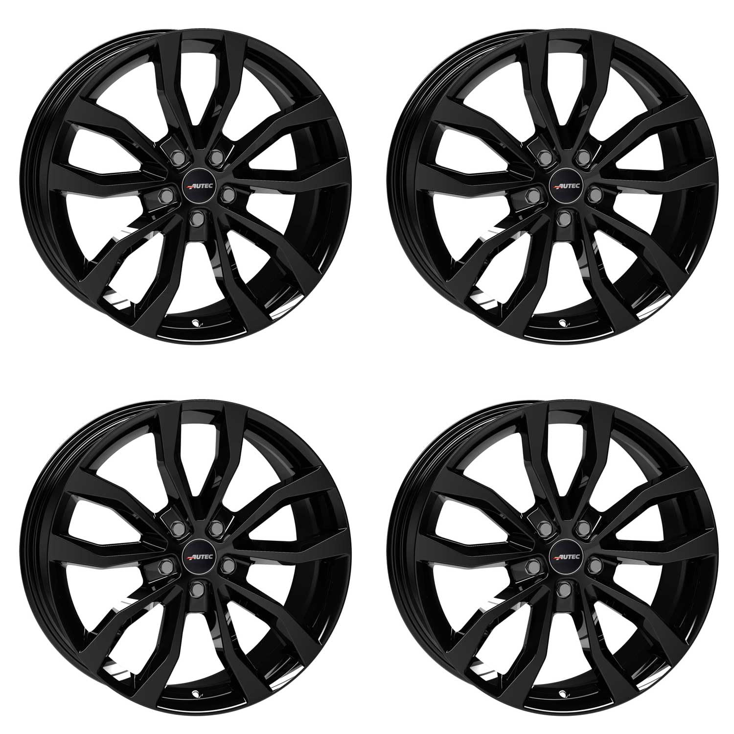 4x AUTEC Felgen Alufelgen UTECA 7.5x17 ET47 5x112 Schwarz kompatibel mit Mercedes-Benz V GLB A Vito R CLA B C M Marco Polo GLE GLA Viano von AUTEC