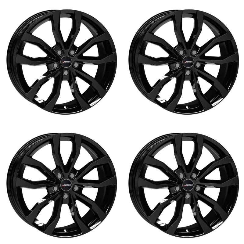 4x AUTEC Felgen Alufelgen UTECA 7.5x17 ET47 5x112 Schwarz kompatibel mit Mercedes-Benz V GLB A Vito R CLA B C M Marco Polo GLE GLA Viano von AUTEC