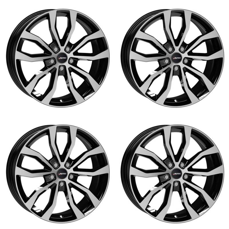 4x AUTEC Felgen Alufelgen UTECA 9.0x20 ET38 5x114,3 Schwarz poliert kompatibel mit Subaru Solterra von AUTEC