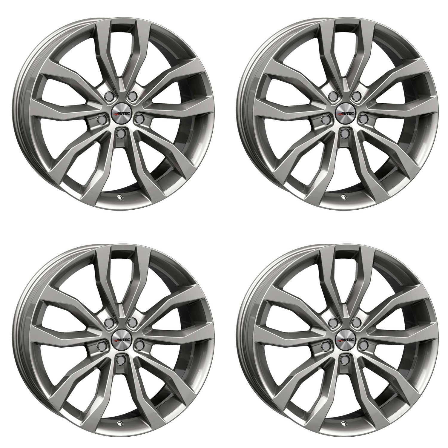 4x AUTEC Felgen Alufelgen UTECA 9.0x20 ET38 5x114,3 Titansilber kompatibel mit Subaru Solterra von AUTEC