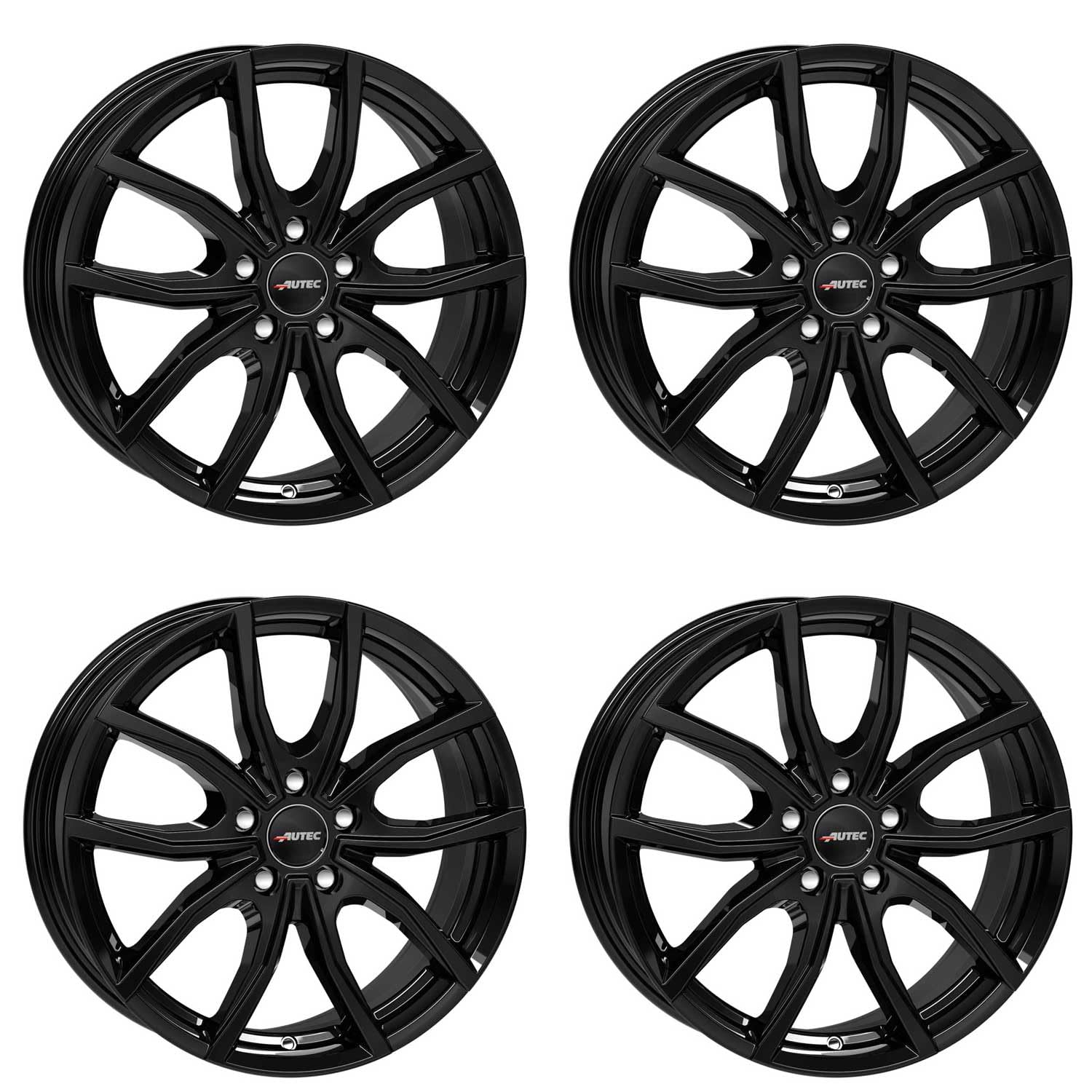 4x AUTEC Felgen Alufelgen VIDRA 6.0x15 ET40 5x114,3 Schwarz kompatibel mit Nissan Townstar von AUTEC