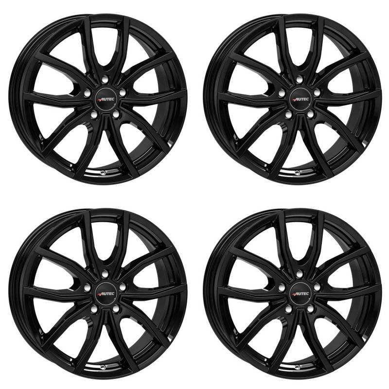 4x AUTEC Felgen Alufelgen VIDRON 6.0x15 ET38 5x100 Schwarz kompatibel mit Seat Ibiza Toledo Cordoba von AUTEC