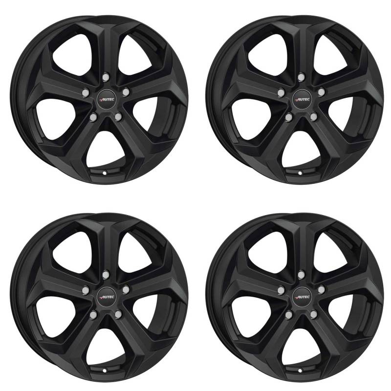 4x AUTEC Felgen Alufelgen XENOS 6.5x16 ET50 5x112 Schwarz matt kompatibel mit Mercedes-Benz A B V Vito Viano Marco Polo CLA von AUTEC