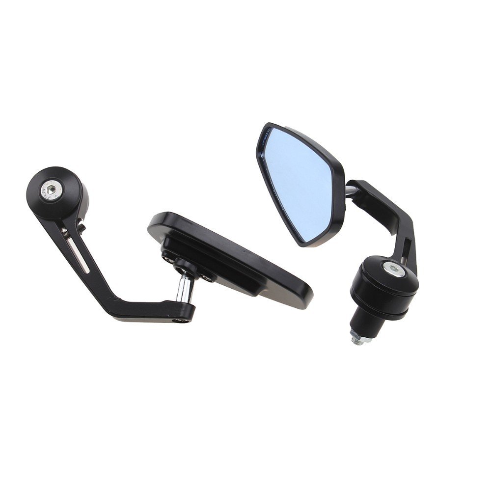 1 Paar Motorrad LenkerendeSpiegel Rückspiegel Seitenspiegel 7/8 22MM Universal Schwarz Drehbare Aluminium Scooter Rückspiegel von Krtopo