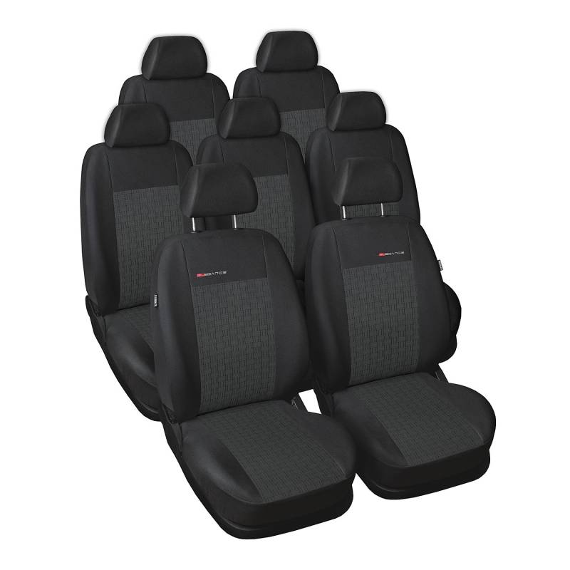 AUTO-DEKOR 643-p1 | Maß Grau | Set Komplettset 7-Sitze | Sitzbezüge Sitzbezug Schonbezug Schonbezüge Autoschonbezug Autositzbezug Sitzauflagen Sitzschutz Elegance von AUTO-DEKOR