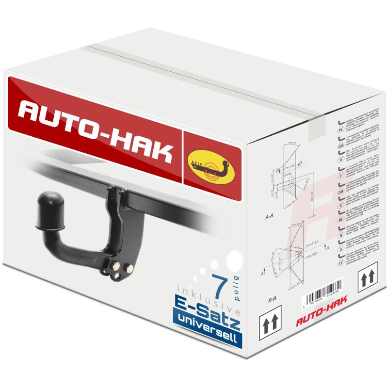 AUTO-HAK NEU Anhängerkupplung AHK starr kompatibel mit BMW 1er E81 E87 Fließheck 3/5 Türer 09.2004-08.2011 mit 7-polig Universal-Elektrosatz/E-Satz von Auto-Hak