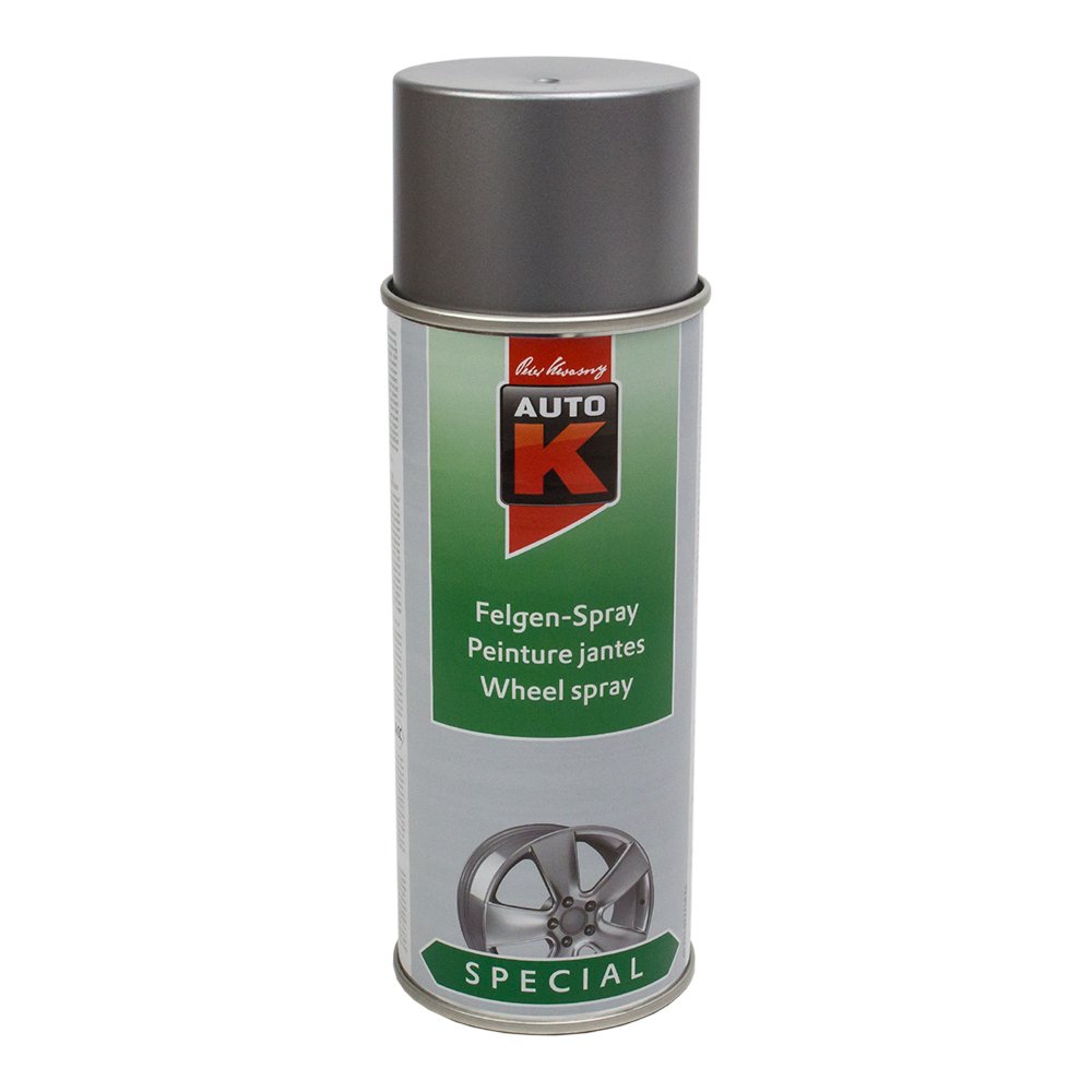 Felgen Lackspray Silber 400Ml Spraydose Felgenlack Felgenspray Titansilber von AUTO-K