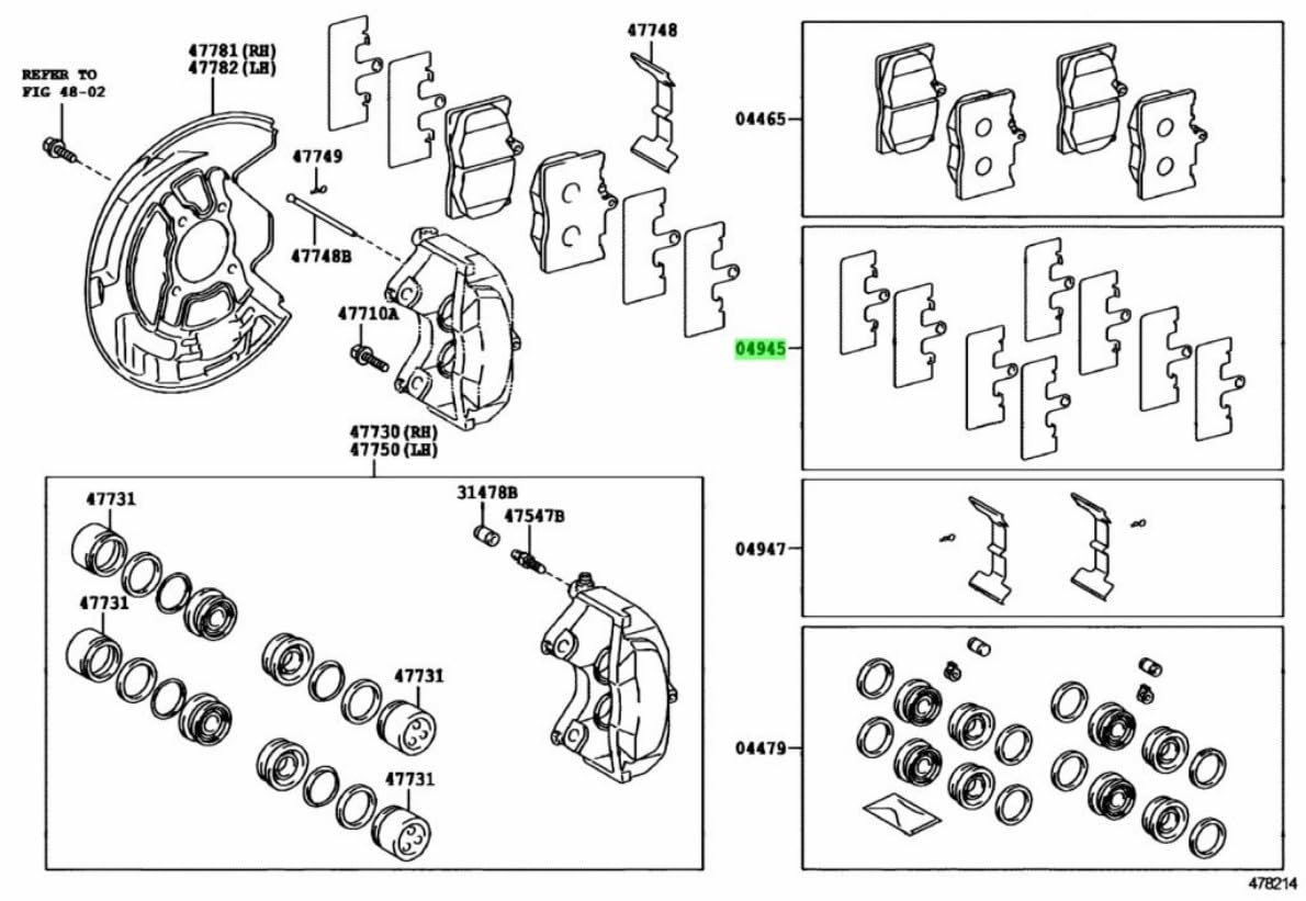 AUTO-PALPAL FRONT DISC BRAKE PAD STEEL REPAIR KIT 04945-30170 494530170 von AUTO-PALPAL