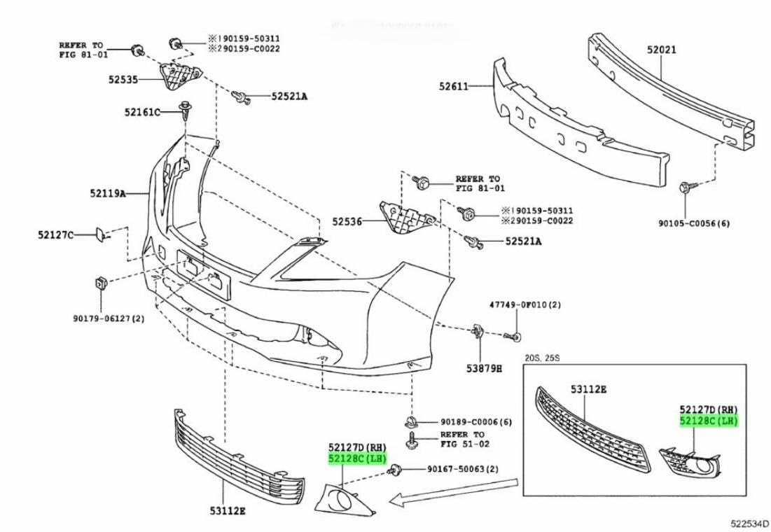 AUTO-PALPAL LEFT FRONT BUMPER 52040-06261 5204006261 von AUTO-PALPAL