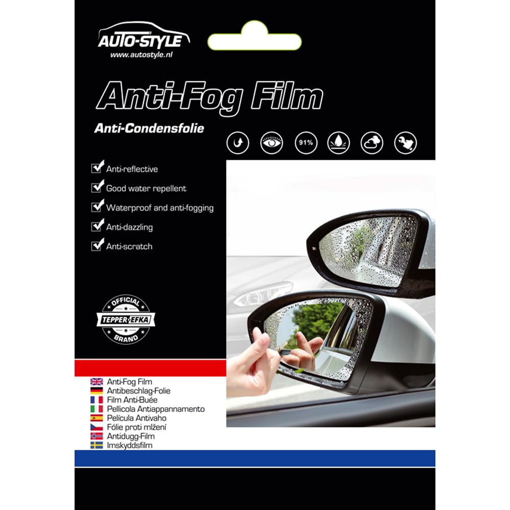 AUTO-STYLE AutoStyle Anti-Beschlag-Folie - Transparent - Oval - 2-teiliges Set von AUTO-STYLE