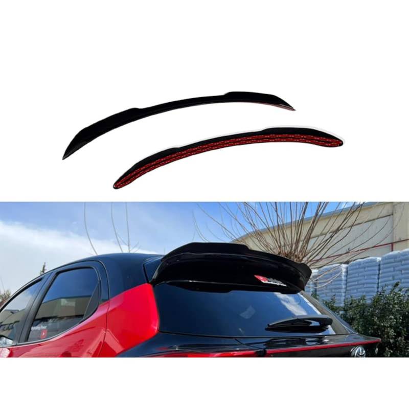 Motordrome A/474 Dachspoiler (Spoiler Cap) kompatibel mit Toyota Yaris (P21) 2020- inkl. GR Sport (ABS Glänzend Schwarz) von Motordrome