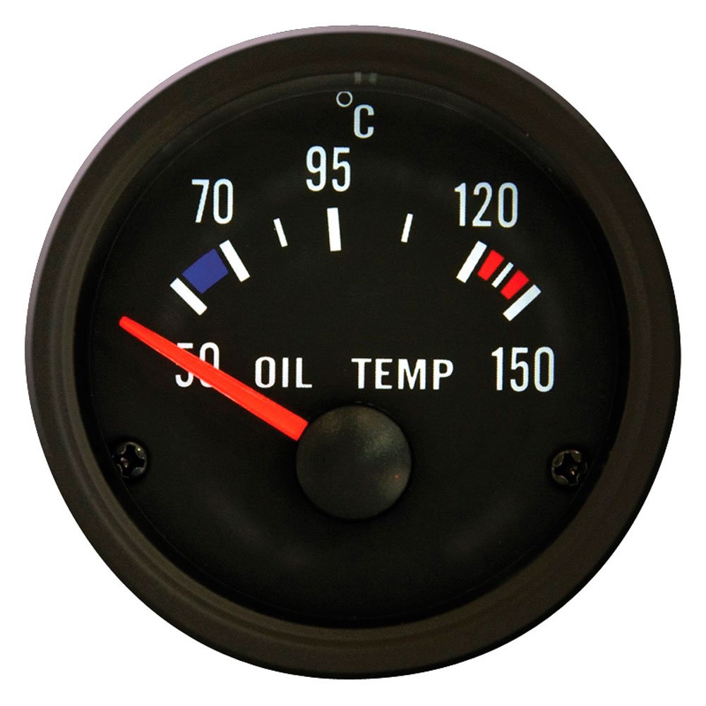 AUTO-STYLE Klassik Schwarz Performance Instrument Öltemperatur 50-150C 52mm von AUTO-STYLE