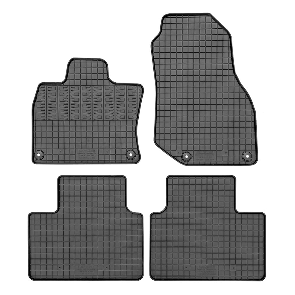 CIKCar Satz Gummimatten kompatibel mit Lynk & Co 01 2021- (4-teilig + Montagesystem), Schwarz von AUTO-STYLE